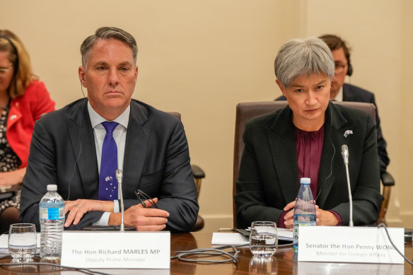 Deputy Prime Minister Richard Marles and Foreign Affairs Minister Penny Wong.