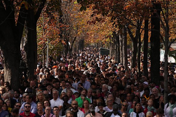 Attendees began assembling before sunrise to hear the pontiff speak at the mid-afternoon Mass.