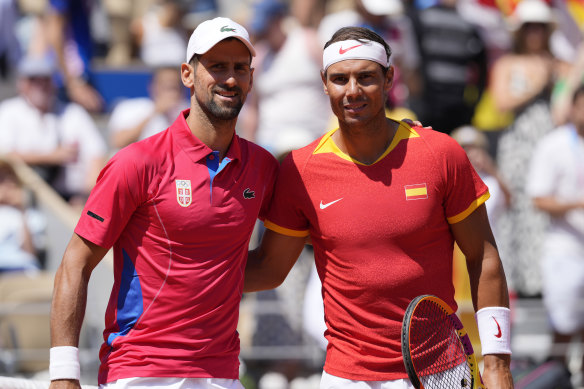 Legends Novak Djokovic and Rafael Nadal.