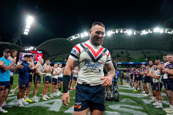 Jared Waerea-Hargreaves is given a guard of honour for his last game on Friday.