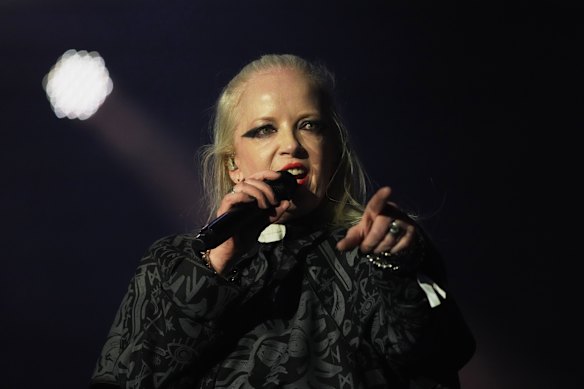 Shirley Manson of Garbage – pictured at a show in Mexico last month – berated a fan at Good Things Festival in Melbourne on Saturday.