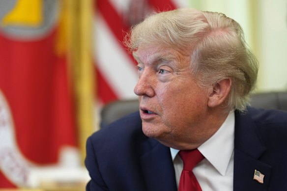 Lunedì il presidente americano Donald Trump nello Studio Ovale.