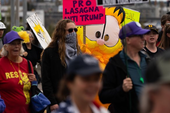 Estrategistas políticos de ambos os lados do corredor dizem que os trajes são uma forma eficaz de protestar contra a administração Trump.