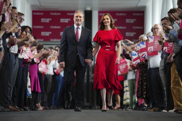 Starmer with his wife, Victoria, at last year’s Labour Party conference in Liverpool.