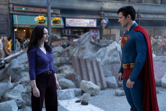 David Corenswet as Superman and Rachel Brosnahan as Lois Lane.