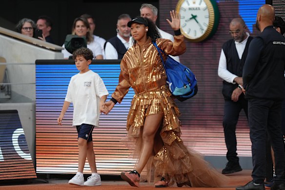 Osaka made her usual spectacular entrance.