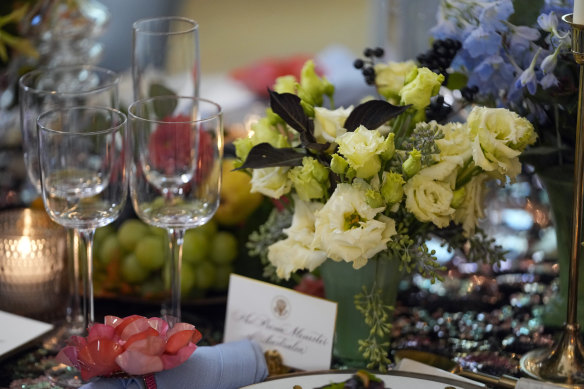 Menus on a table setting for the state dinner for Prime Minister Anthony Albanese.