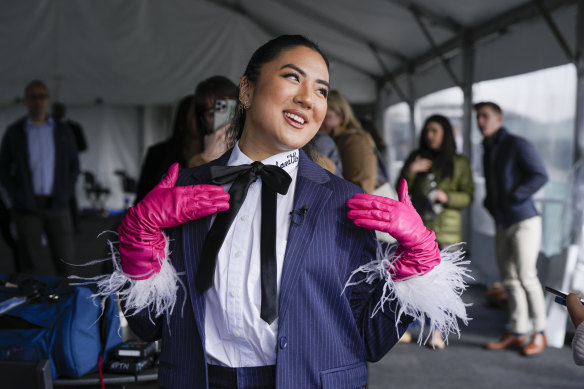 TikTok influencer Janette Ok in Washington, during the hearings.