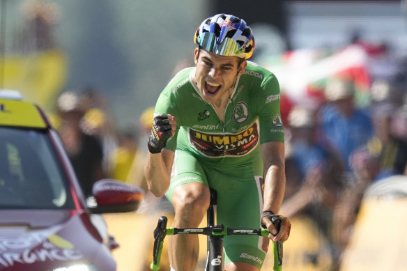 Belgian cyclist Wout van Aert in the Tour de France.