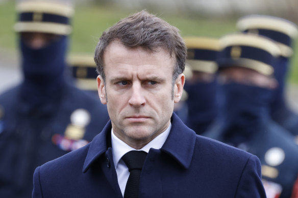 French President Emmanuel Macron in March. 