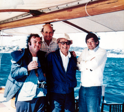 Robert Albert gave generously to maritime causes: (from left) Tony, Robert (behind), Sir Alexis and Ted Albert.