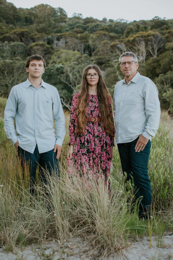 Michael, Anya and Nick Stride today. “We were all absolutely as tough as nails, but we were starting to crack under the pressure,” Nick recalls of the months before they surrendered to immigration authorities.