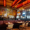 Inside the Cheesecake Factory in Queens, New York.