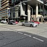 The corner where the man was hit by a bus in the Brisbane CBD, at the intersection of George Street and Turbot Street.
