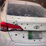 The bullet-riddled car of nine-year-old West Australian girl shot dead by police while travelling with her family in Pakistan. June 14, 2026
