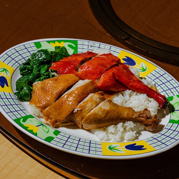 Sun Ming’s soy chicken and roast duck with rice.