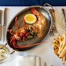 Homard frites (southern rock lobster, sauce choron and frites) from Entrecote.