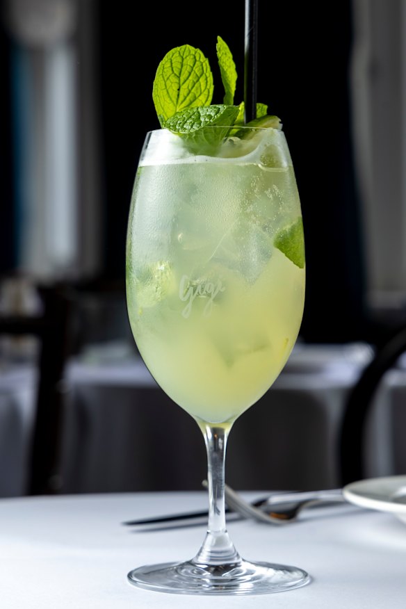 Gigi's Hugo spritz, with elderflower, mint and sparkling wine, is $12, but most other cocktails are $24.90.