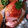 Rum and ginger glazed ham.