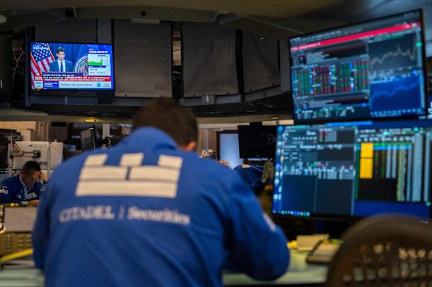 Wall Street is well down on its record highs.
