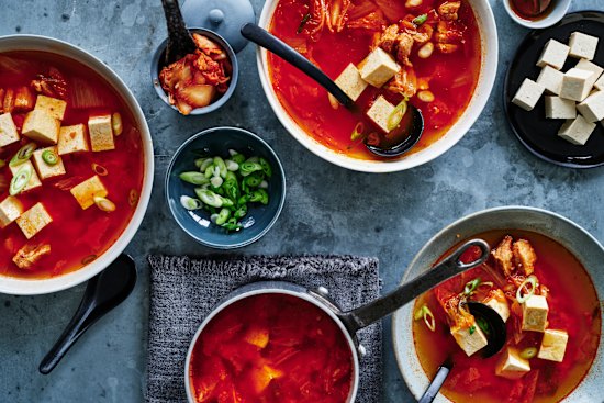 Adam Liaw’s pork and kimchi soup.