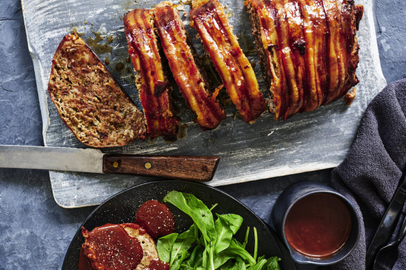 Danish-style meatloaf wrapped in bacon.