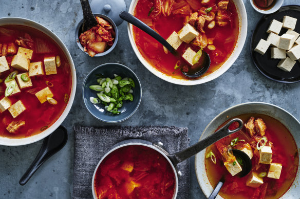 Adam Liaw’s pork and kimchi soup.