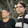 Meg Garrido with her daughter Violet who attends Northern Beaches Secondary College Mackellar Girls Campus.