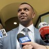 Kurtley Beale outside court in February after his acquittal on sexual assault charges.