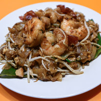 Duck egg char kwai teow at Lulu’s Express.