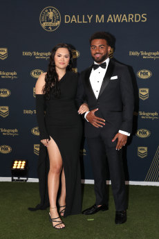 Ezra Mam at Wednesday’s Dally M awards where he was crowned five-eighth of the year