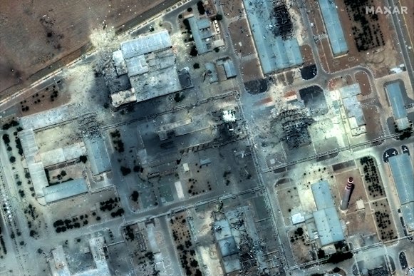 Buildings at Iran’s Isfahan facility show extensive damage after Israeli strikes.