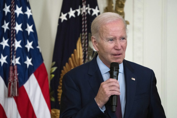 President Joe Biden has spoken to reporters after postponing his trip to Australia. 