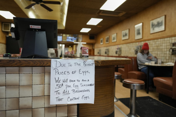 A sign at the Pepper Pod restaurant in Newport, Kentucky, on February 13.