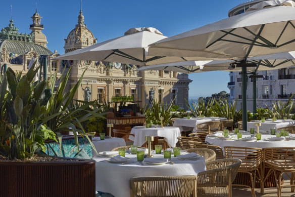The terrace at Amazonico Monte-Carlo, Monaco.