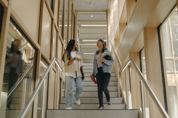The Centre for Higher Education Studies, a new school for high-achieving students, designed by Fieldwork and Brand Architecture, will open in South Yarra.