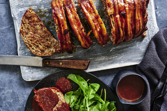 Danish-style meatloaf wrapped in bacon.