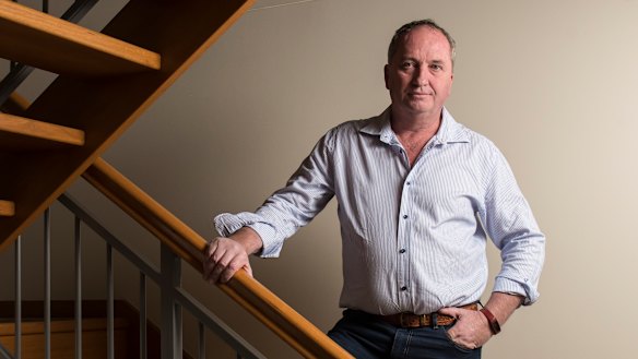 Barnaby Joyce inside the Armidale townhouse. 