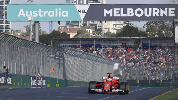 Point to prove: Vettel overcame a Hamilton pole to top the podium in Melbourne last year.