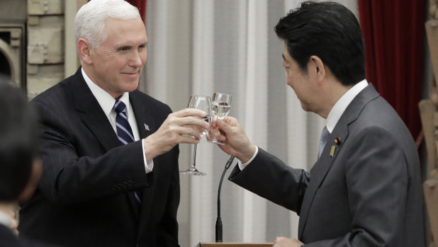 US Vice President Mike Pence, who met with Japan's Prime Minister Shinzo Abe, foreshadowed the toughest sanctions ever on North Korea.