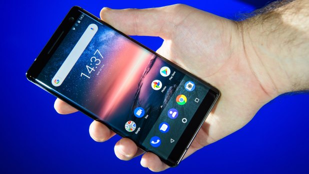 The Nokia 8 has been given a refresh, now smaller overall but with a bigger and nicer screen.