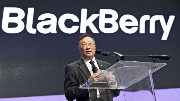 BlackBerry's John Chen announces Jarvis in Detroit.