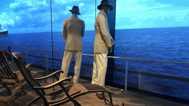 Deckchair from the Titanic, from an exhibition at London's Victoria and Albert museum.