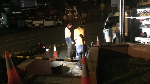 Residents asked the NBN workers to stop. Mr Luciano said some were getting "quite heated".