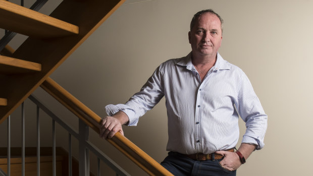 Barnaby Joyce inside the Armidale townhouse. 