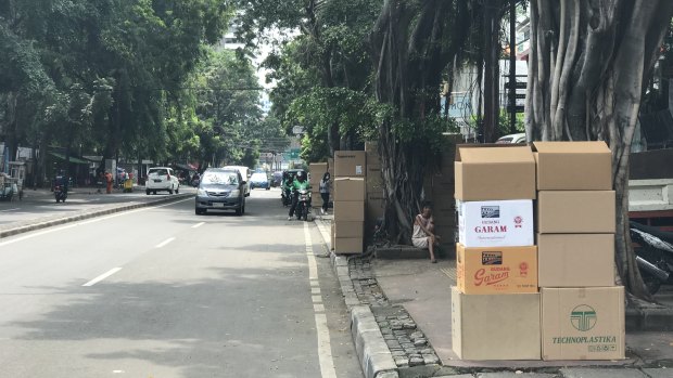 Where old boxes go to be sold: on Jalan Wahid Haysim, in central Jakarta.