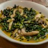 Magiritsta soup with Victorian-grown mushrooms and truffles from Meteora in Greece.