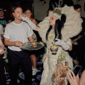 A roaming performer helping a customer with their drink at Pleasure Club, Newtown.