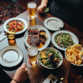 Assorted pub grub.