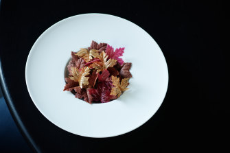 Creating Society’s “Maple” dessert, featuring caramelised apple, involves more than 130 steps. 